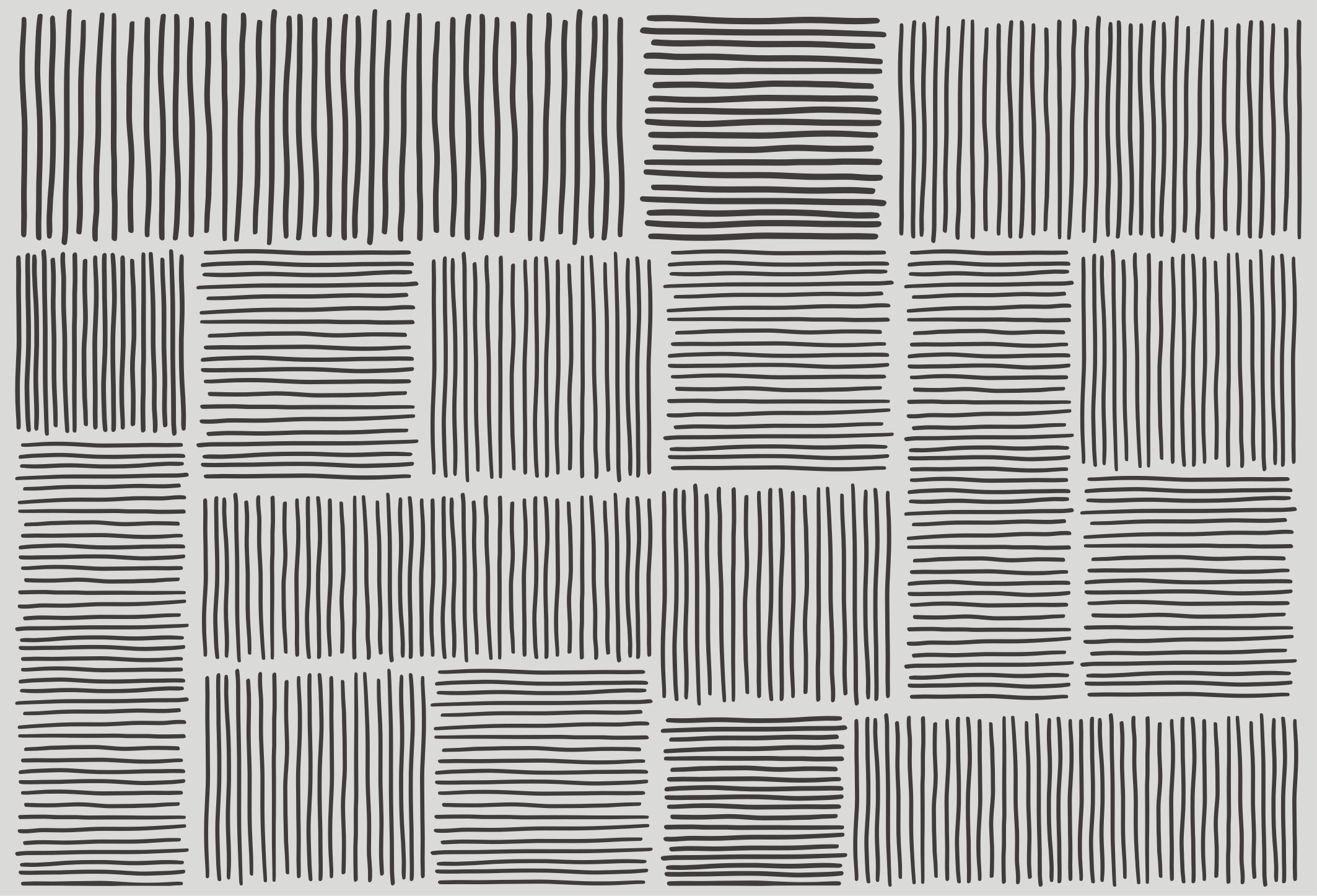 Monochromatic Line Patterns striped runner rug - TenStickers