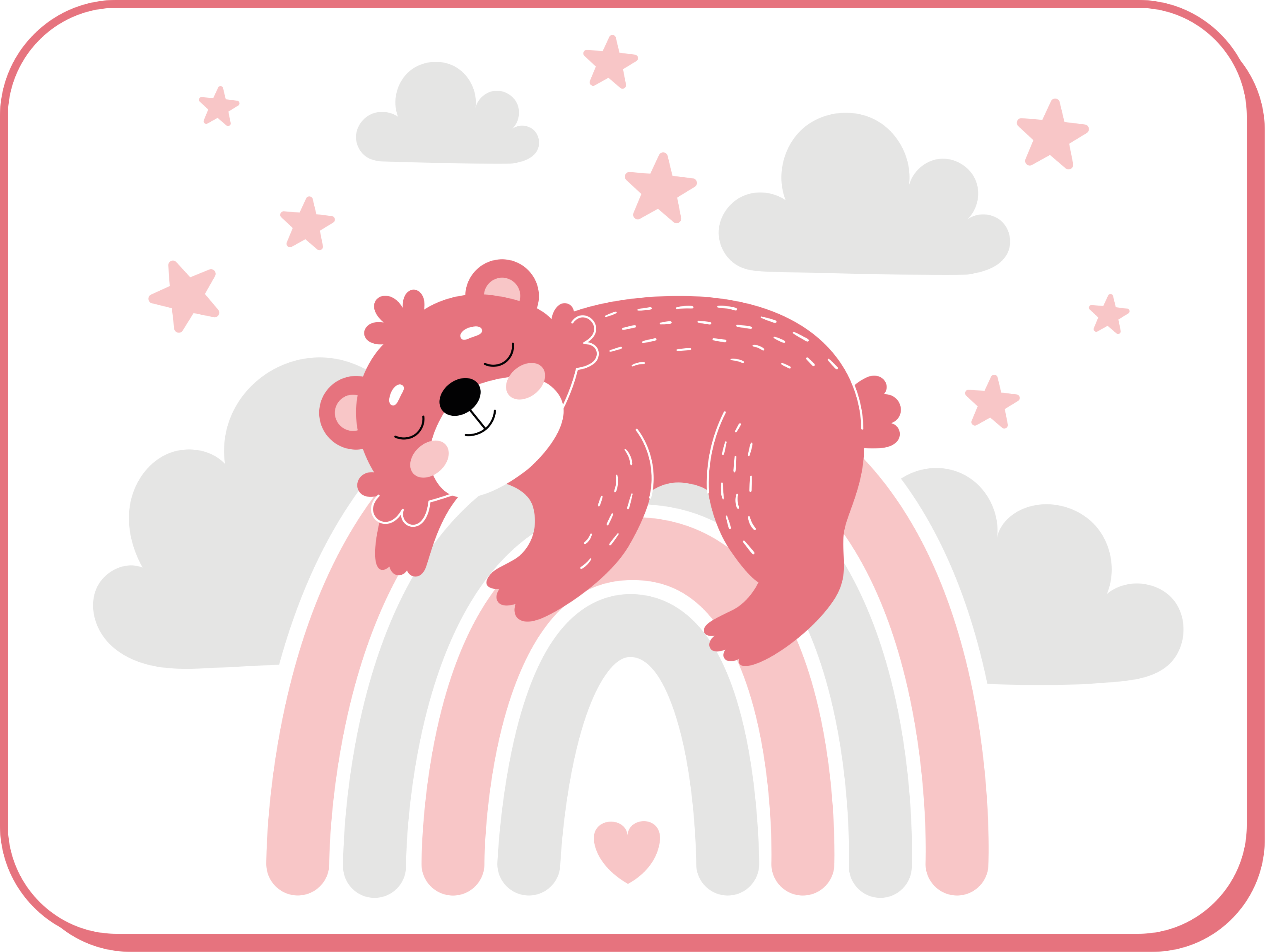 Sleepy Bear Rainbow kids rug - TenStickers