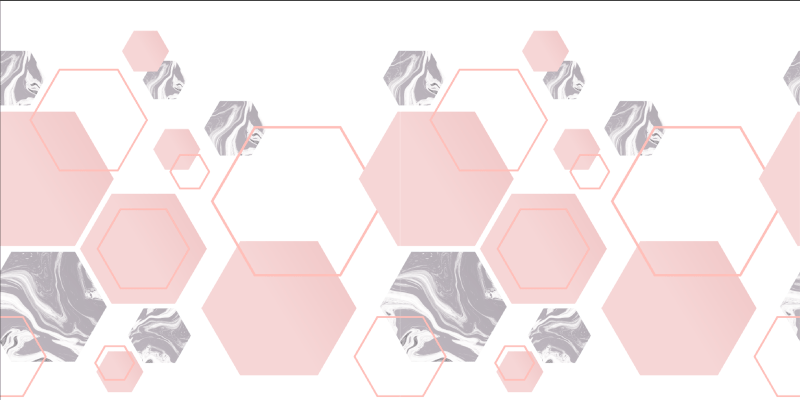 Marbled Hexagons mosaic floor tiles - TenStickers