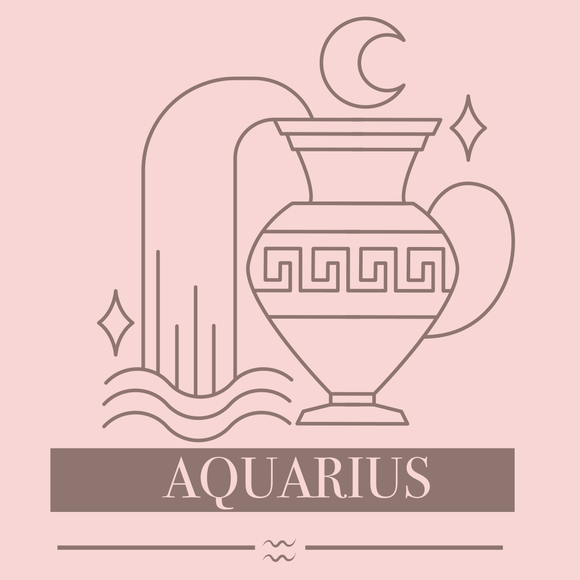 Aquarius Zodiac custom floor mat - TenStickers