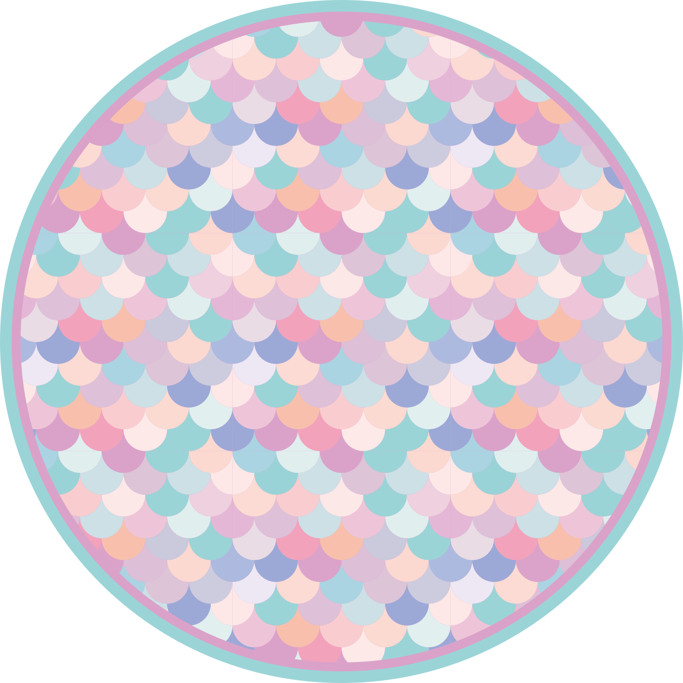 Mermaid Scale Pattern striped runner rug - TenStickers