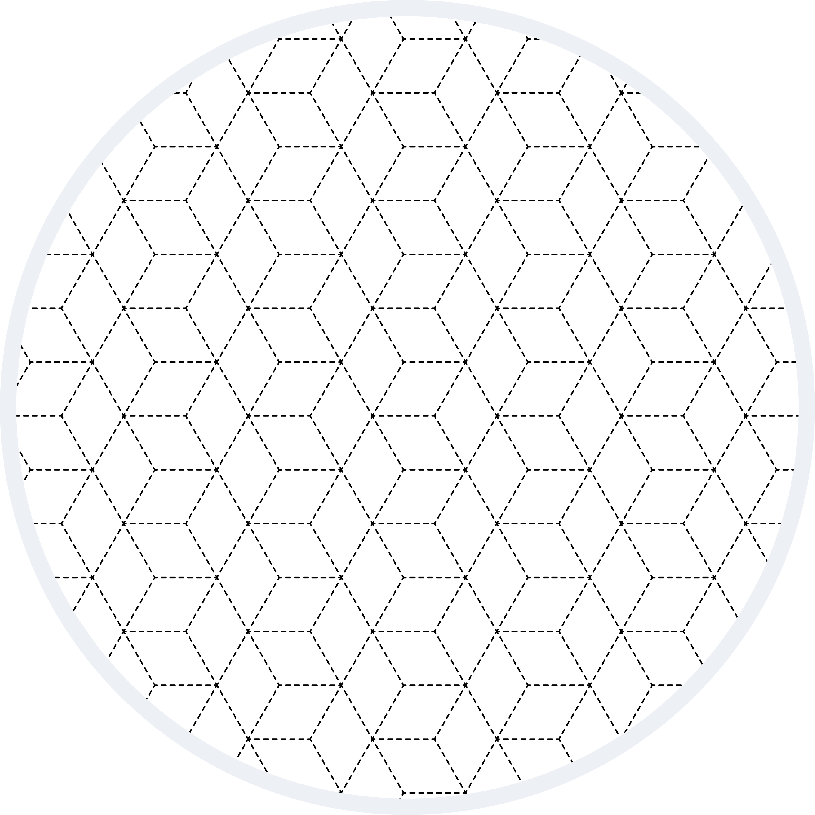 Geometric vinyl rug hexagonal outline pattern - TenStickers