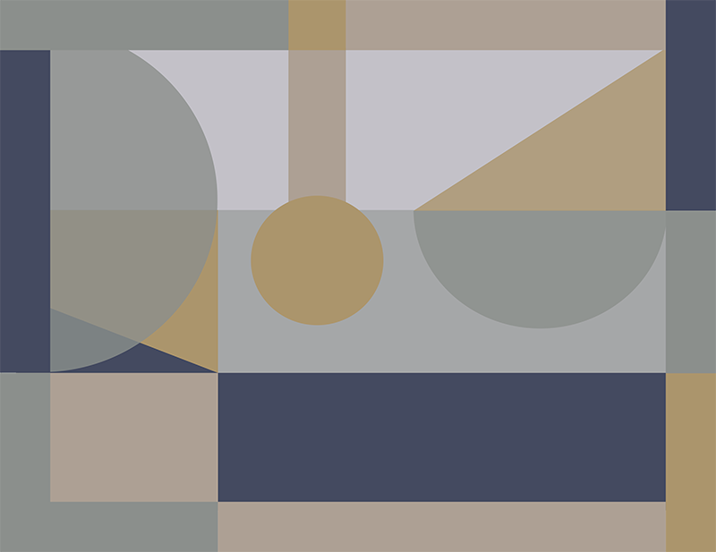 Abstract Geometrical Shapes geometric vinyl rug - TenStickers