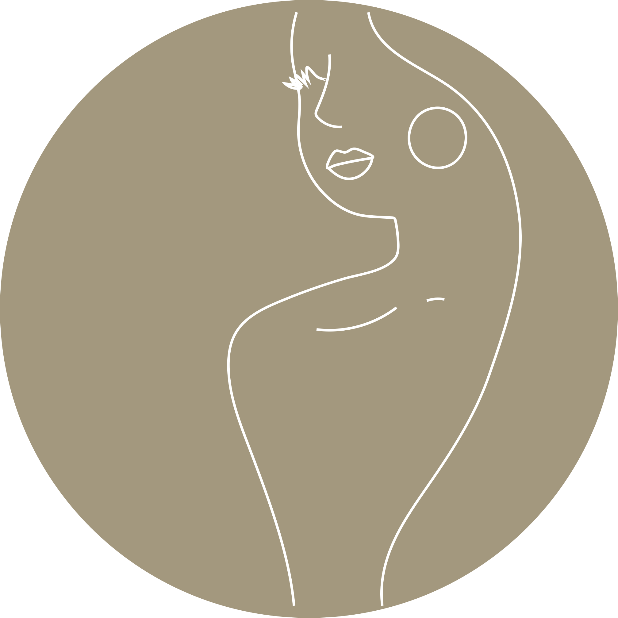 Line Art Portrait minimal vinyl rug - TenStickers