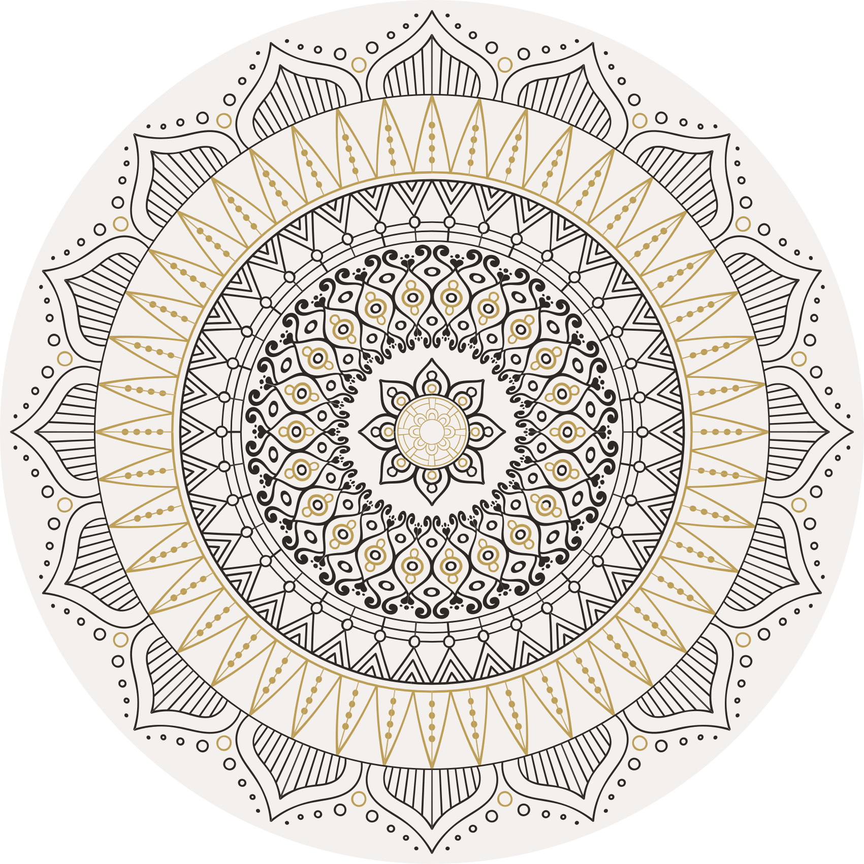 Mandala Centerpiece mandala vinyl rug - TenStickers