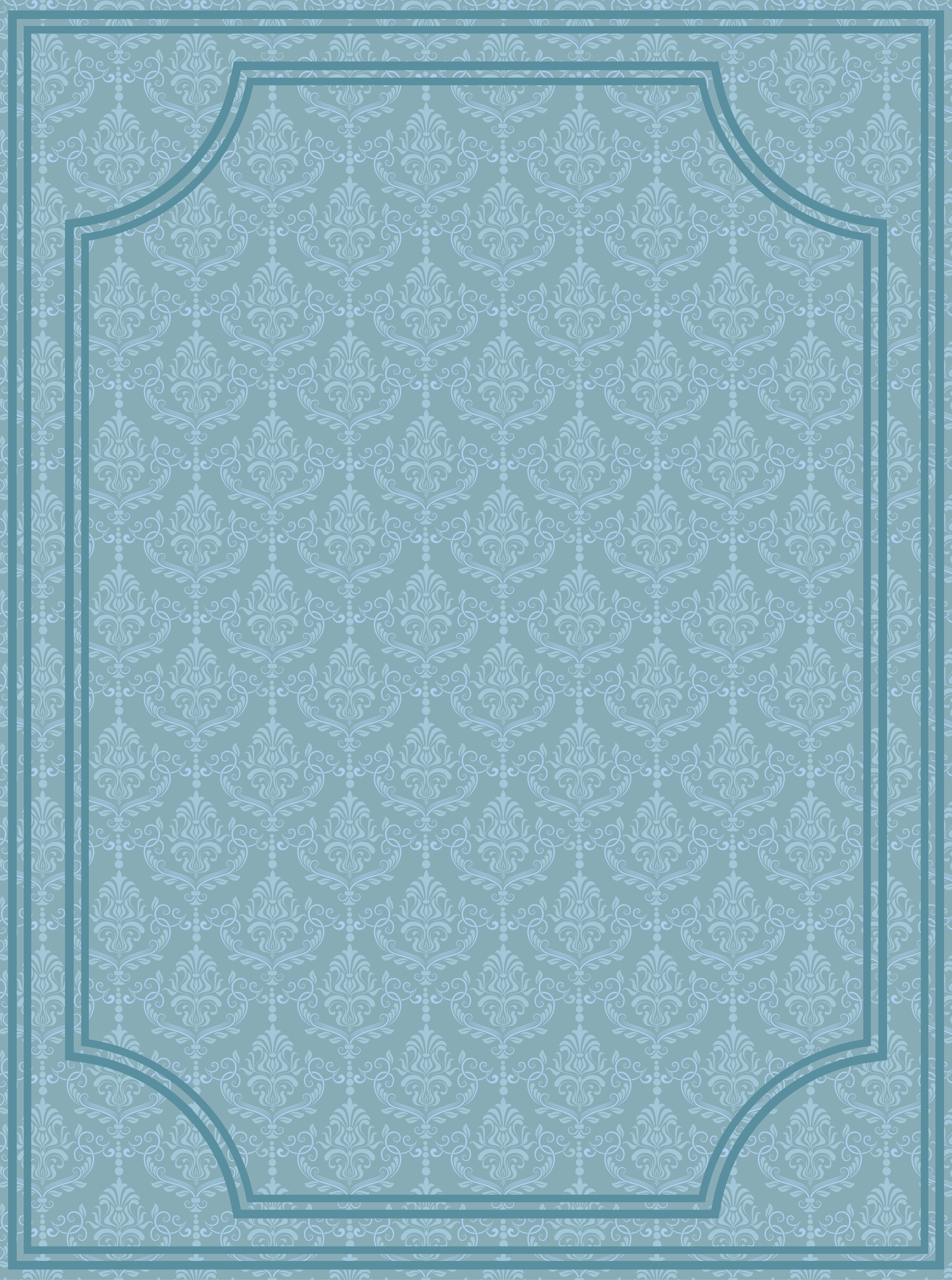 Soft blue baroque dining room vinyl rug - TenStickers