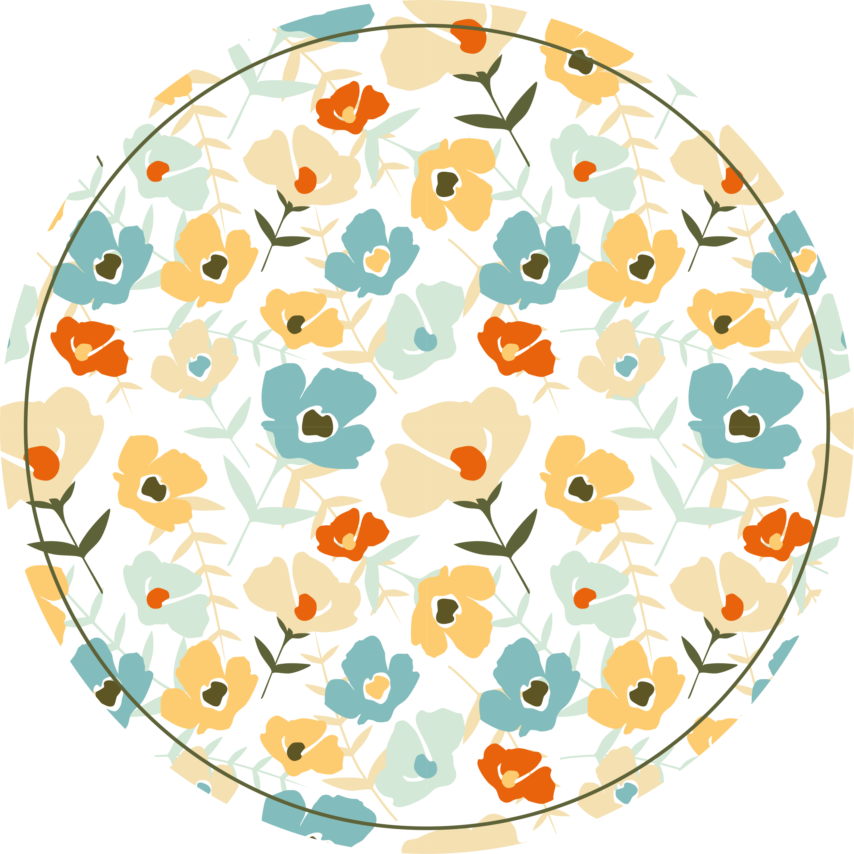 Watercolor FlowersWatercolor Flowers nature rug - TenStickers