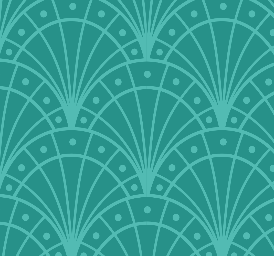 Artdeco style turquoise rug - TenStickers
