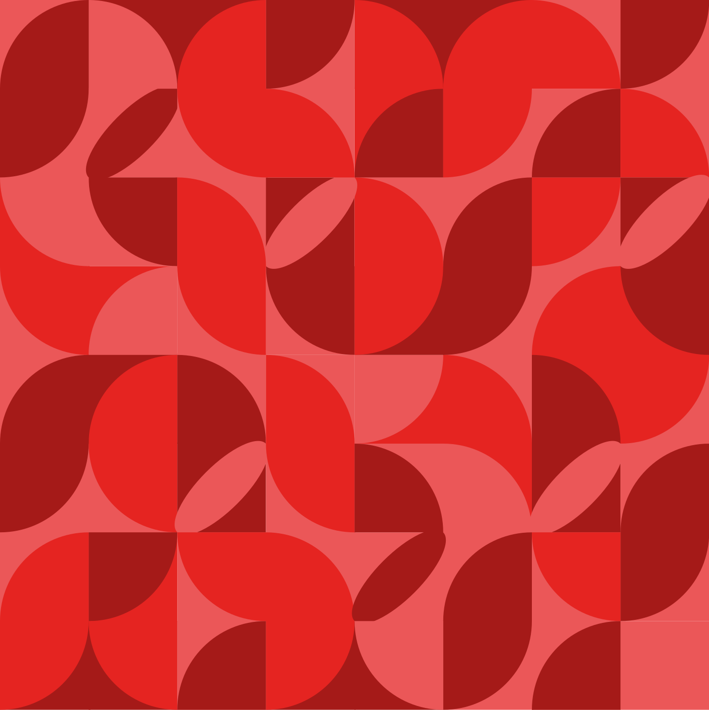 red retro living room rug - TenStickers