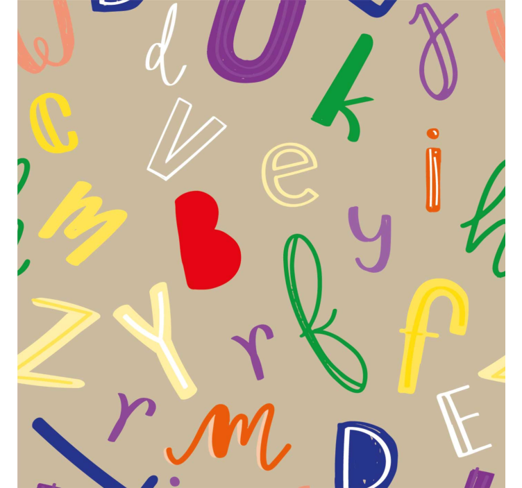 Colorful alphabet lettering wallpaper - TenStickers