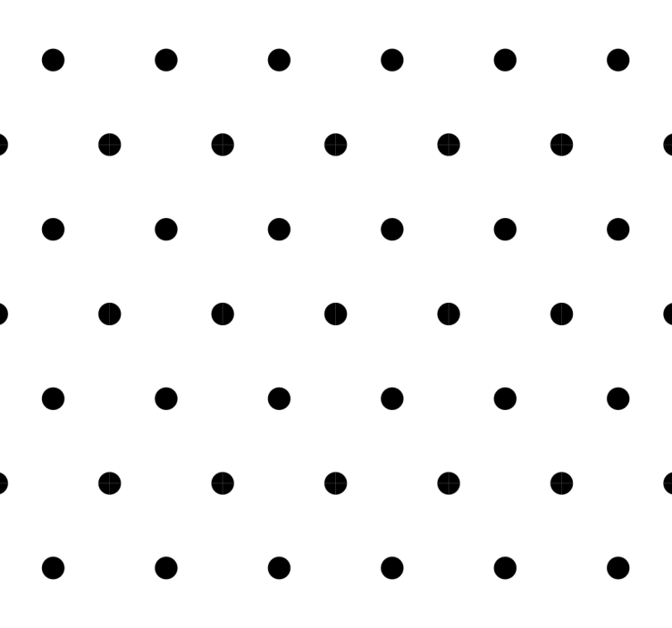 Simple black and white motif polka dots wallpaper - TenStickers