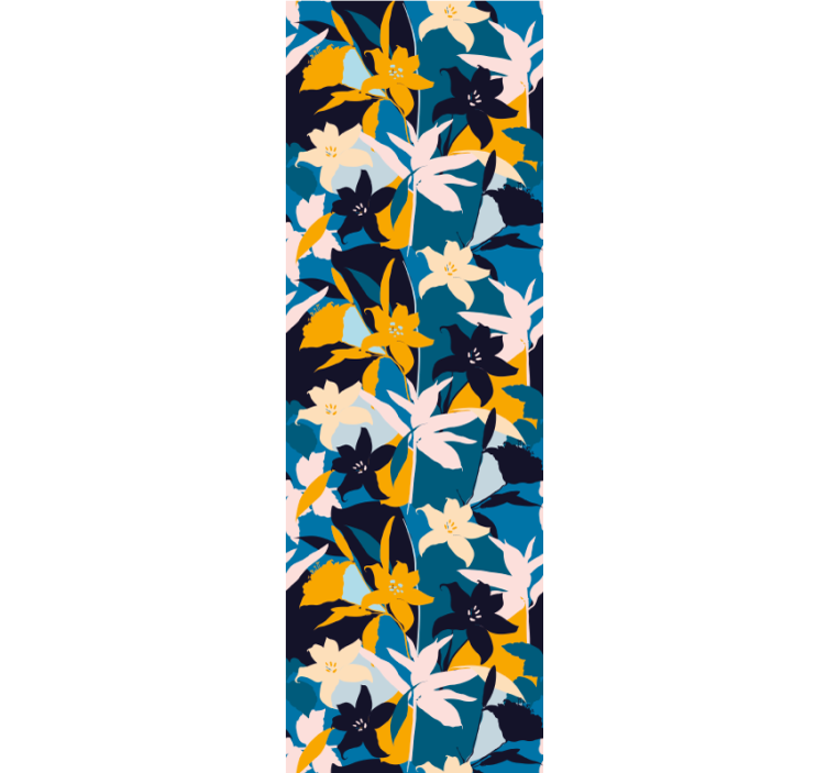 Abstract colorful pattern flowers wallpaper - TenStickers