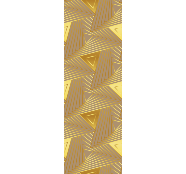 Golden pattern motif triangles wallpaper - TenStickers
