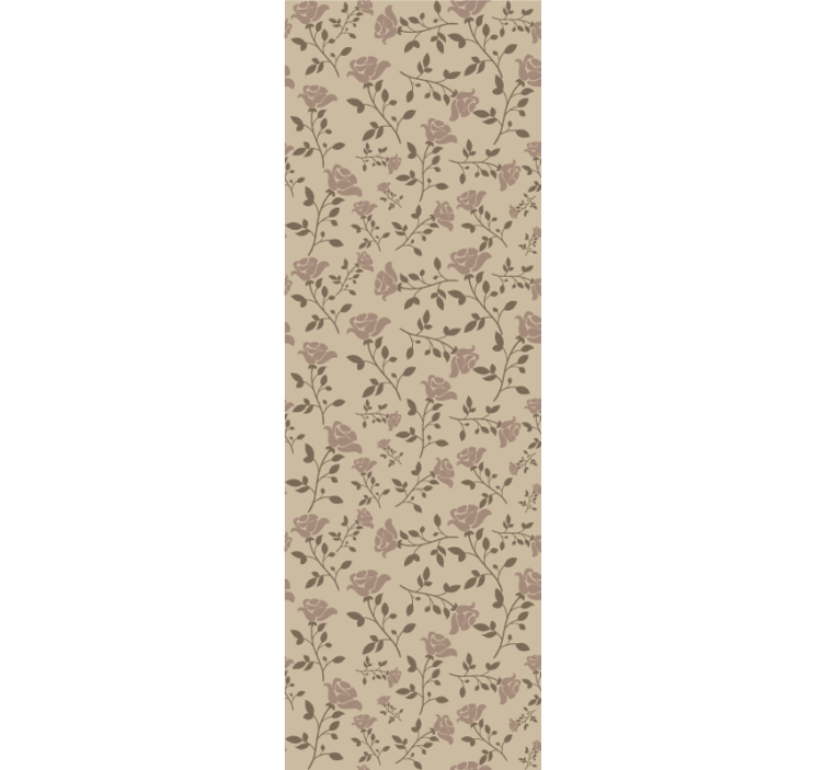 Delicate rose motif floral wallpaper - TenStickers