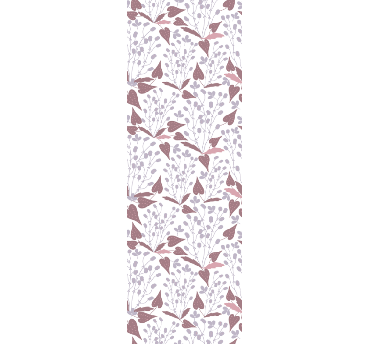 Delicate heart motif leaves wallpaper - TenStickers