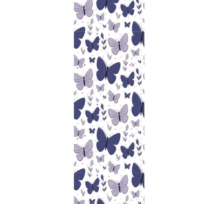 Fluttering purple wings butterflies wallpaper - TenStickers