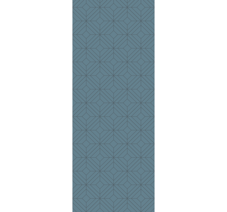 Art déco blue lines wallpaper geometric - TenStickers