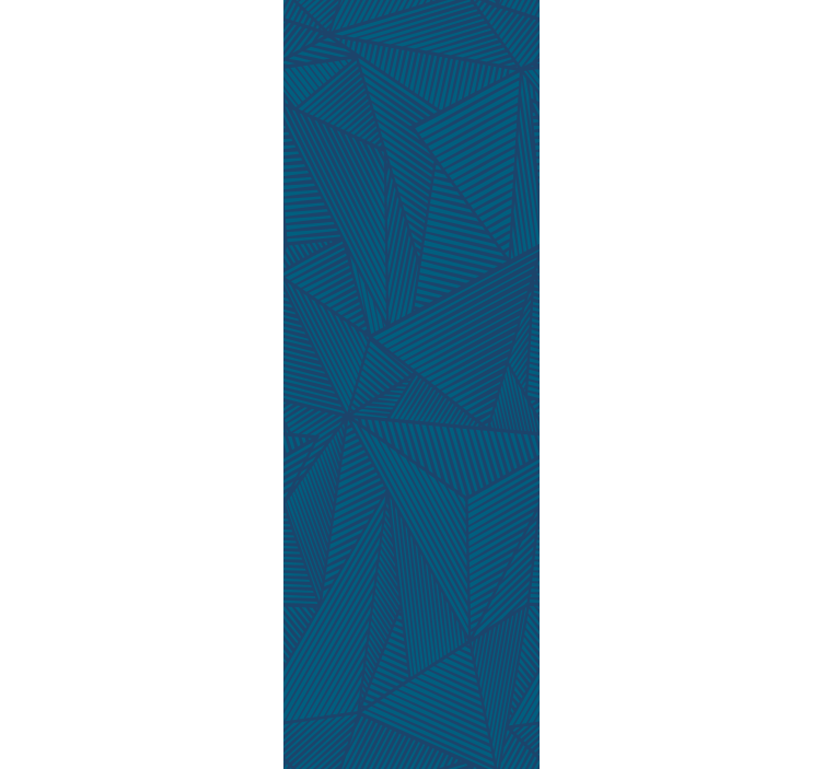 Blue geometric facets triangles wallpaper - TenStickers