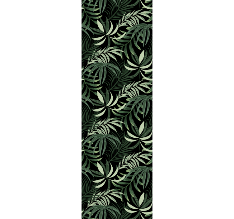 Tropical foliage arrangement jungle themed wallpaper - TenStickers