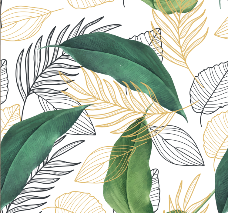 Tropical Green Foliage nature wallpaper - TenStickers