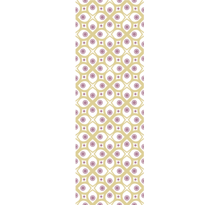 Retro eye pattern geometric wallpaper - TenStickers