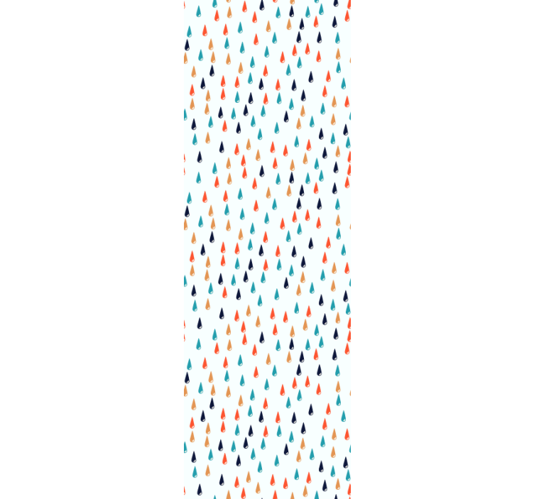 Colorful Rain Drops wallpaper childrens room - TenStickers