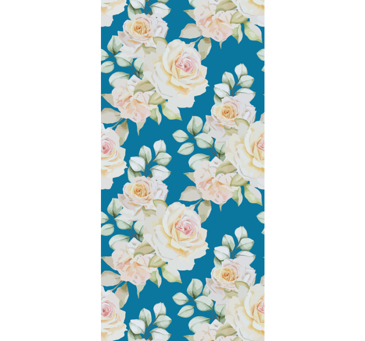 Floral wallpaper elegant floral roses - TenStickers