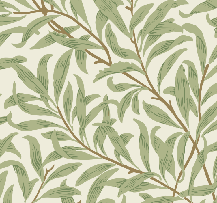 Botanical green plants kitchen wallpaper - TenStickers