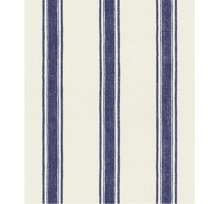 Geometric wallpaper vertical navy blue lines - TenStickers