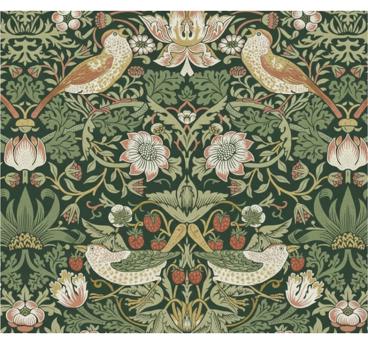Birds in wallpaper morris style birds - TenStickers