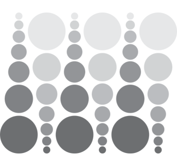 Wallpaper geometric colored circle vinyl gray sizes - TenStickers