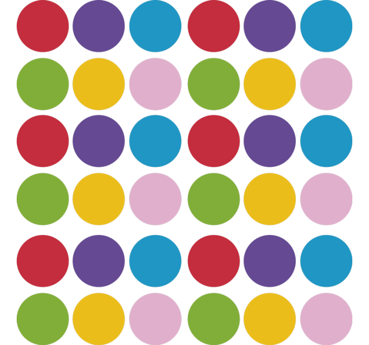 Wallpaper geometric simple colored circles - TenStickers