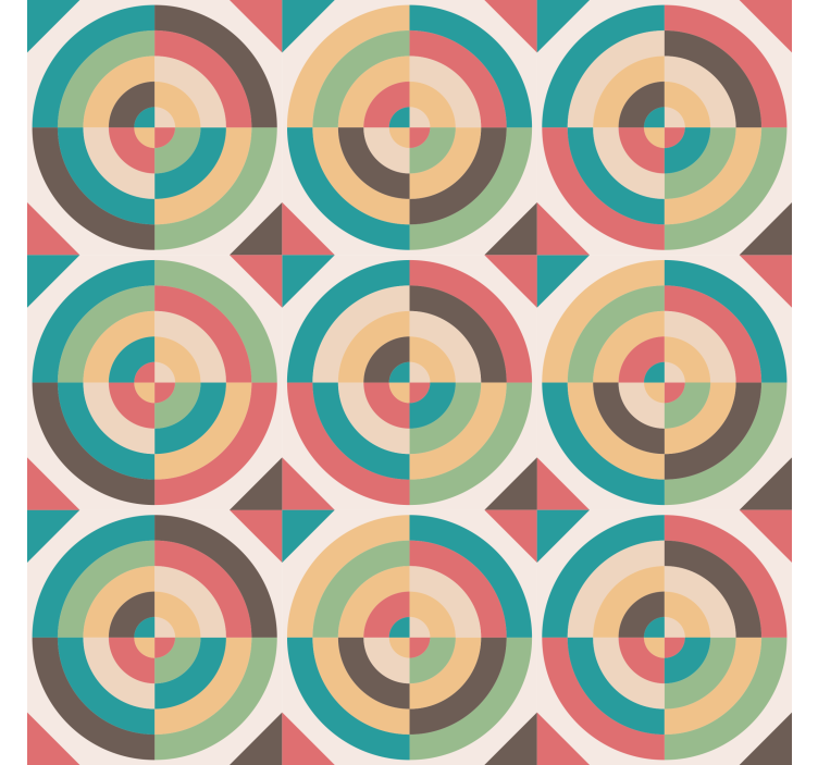 Wallpaper geometric retro abstract designs - TenStickers