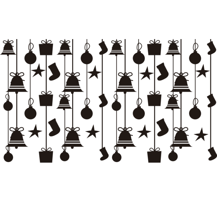 Holiday christmas wallpaper black socks - TenStickers