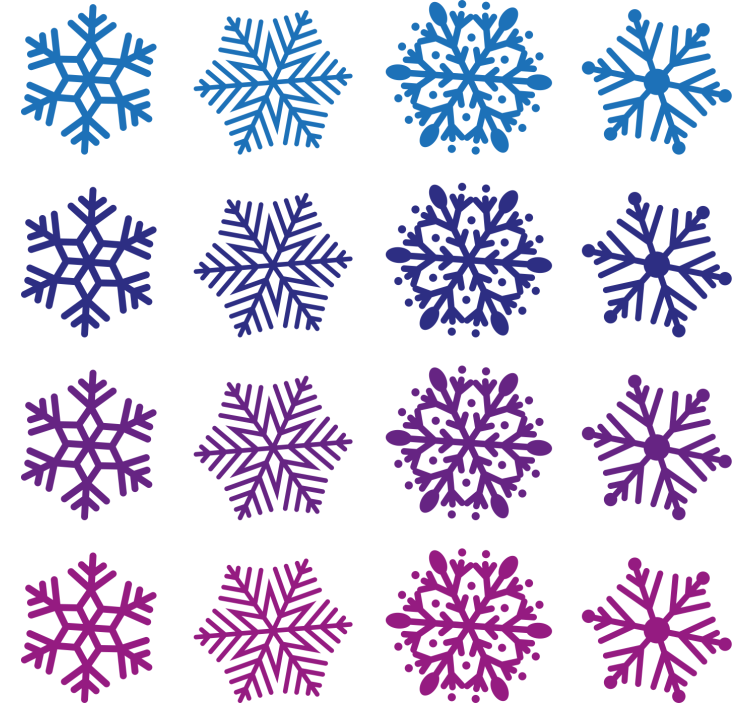 Holiday christmas wallpaper purple and blue snowflakes - TenStickers