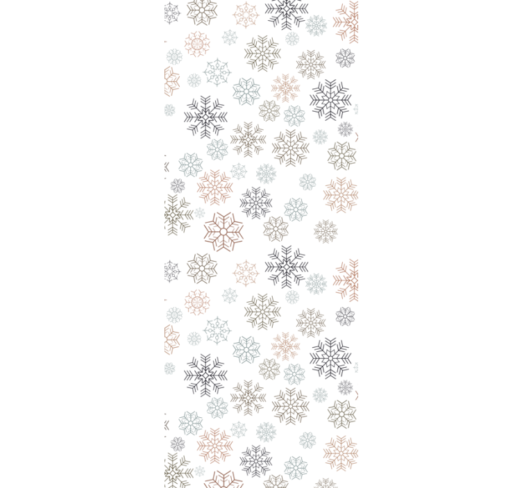 Holiday christmas wallpaper beige snowflakes pattern - TenStickers