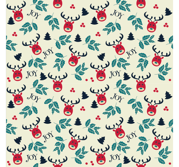 Holiday christmas wallpaper joy and reindeer - TenStickers