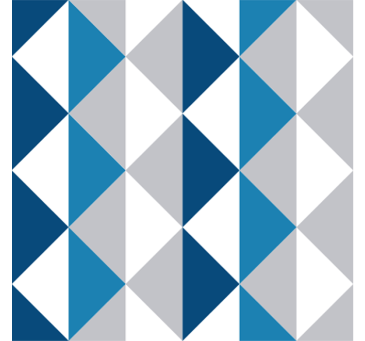 Triangles wallpaper classic blue design - TenStickers