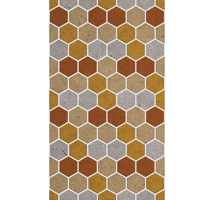 Ornamental wallpaper honeycomb texture - TenStickers