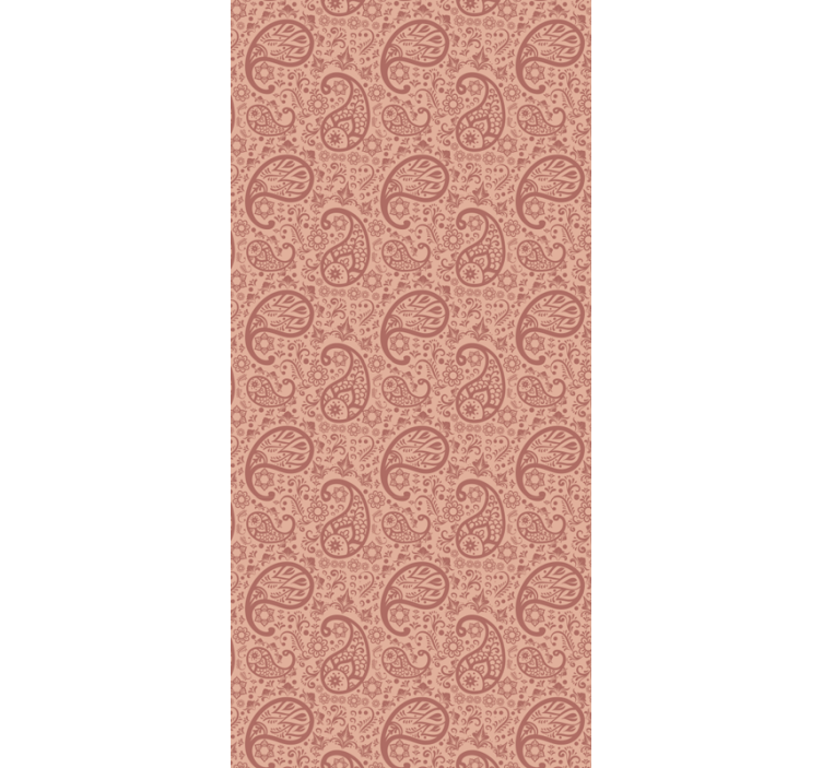 Ornamental wallpaper paisley pattern fridge - TenStickers