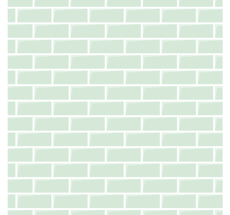 Ornamental wallpaper pastel green brick sheet - TenStickers