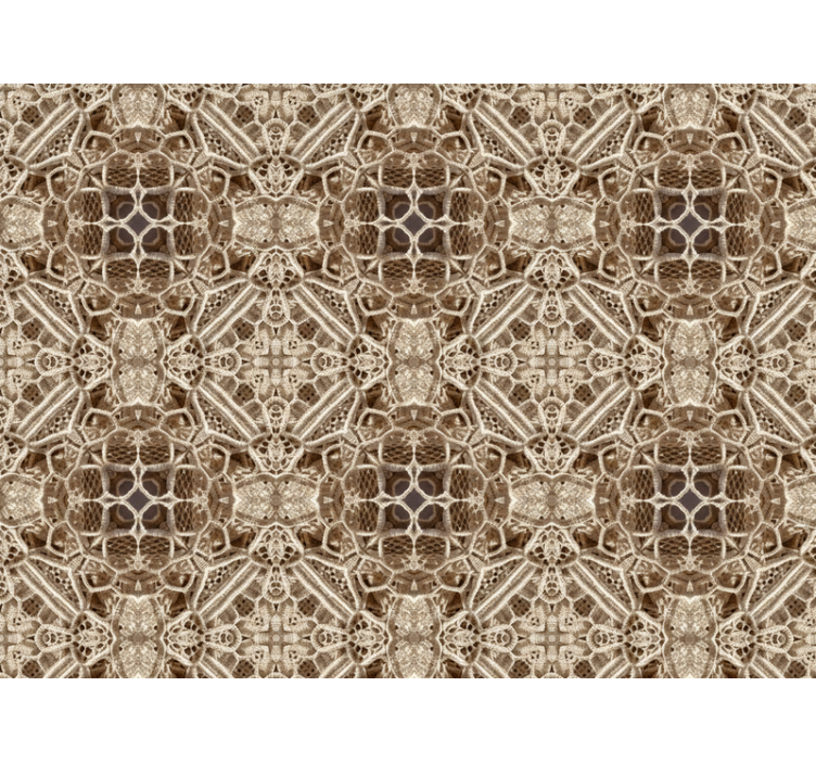 Living area wallpaper ornate lace kaleidoscope - TenStickers