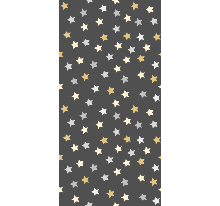 Golden stars wallpaper in bedroom - TenStickers