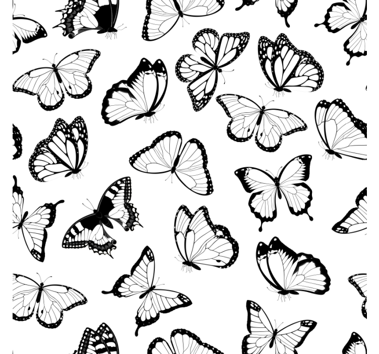 Wall paper in bedroom types of butterflies kallax - TenStickers