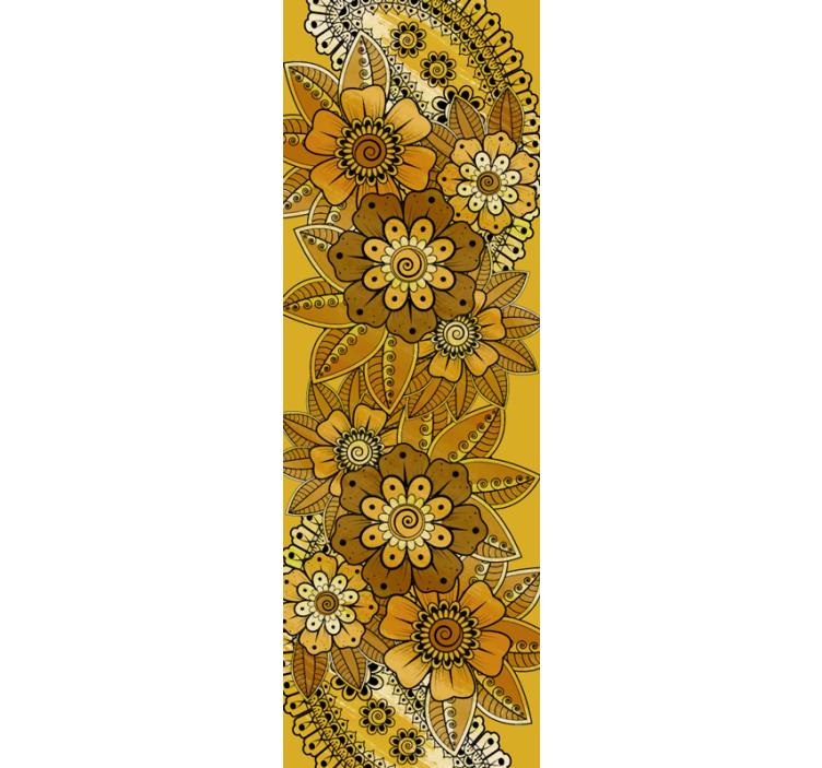 Floral wallpaper in pailey indian style - TenStickers