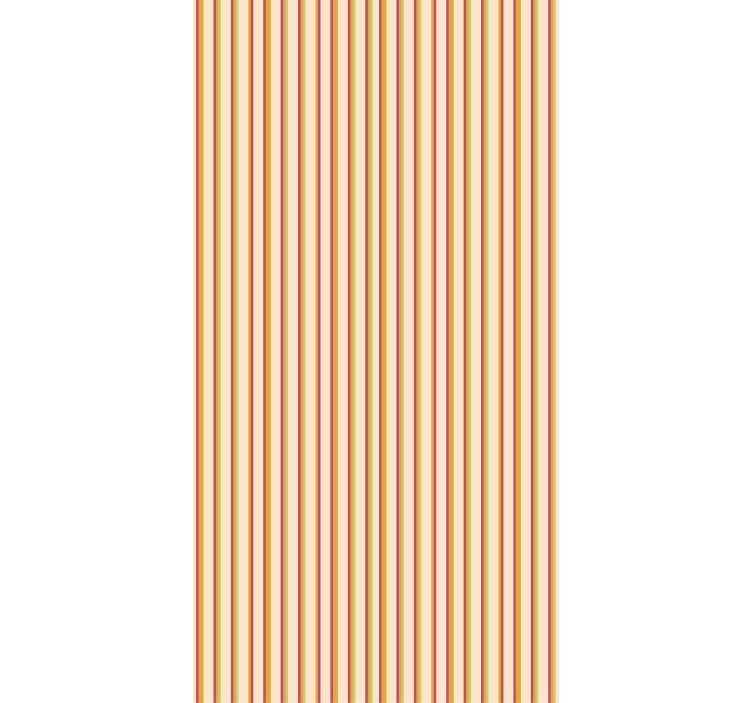 Ornamental wallpaper with retro pastel stripes - TenStickers