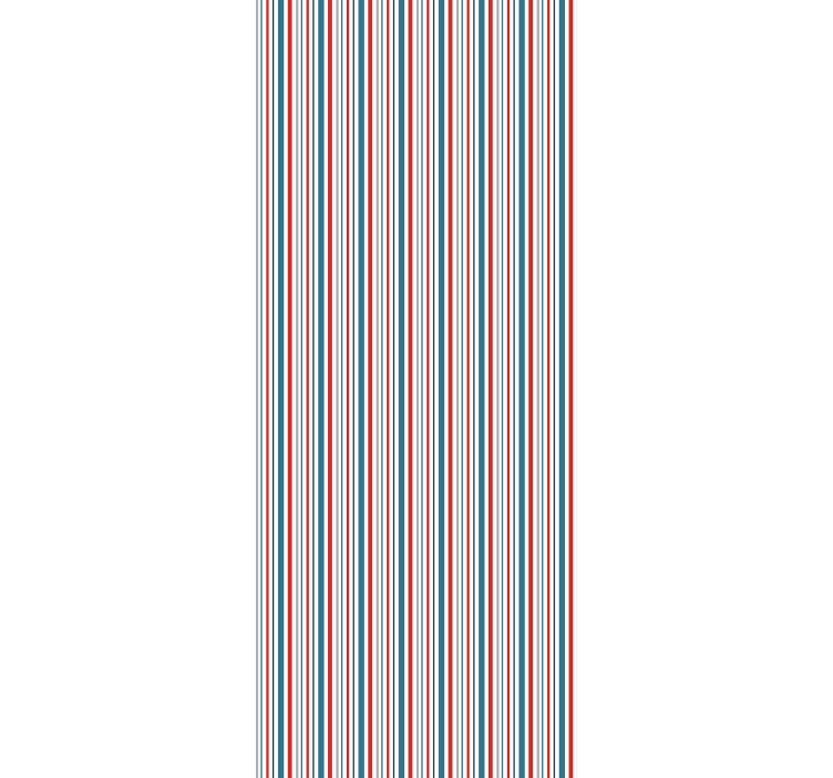 Ornamental wallpaper in marine retro stripes - TenStickers