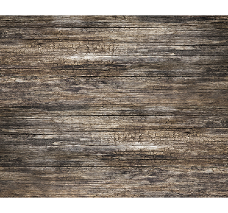 Living area wallpaper in dark wood effect - TenStickers