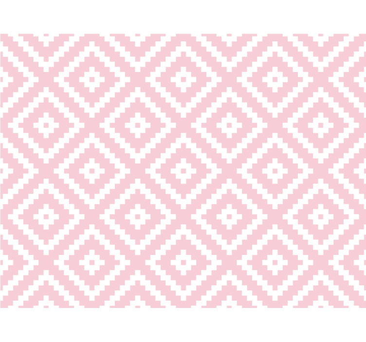 Textured wallpaper in pink squares geometric pattern - TenStickers
