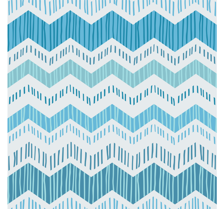 Textured wallpaper in blue zig zag pattern - TenStickers